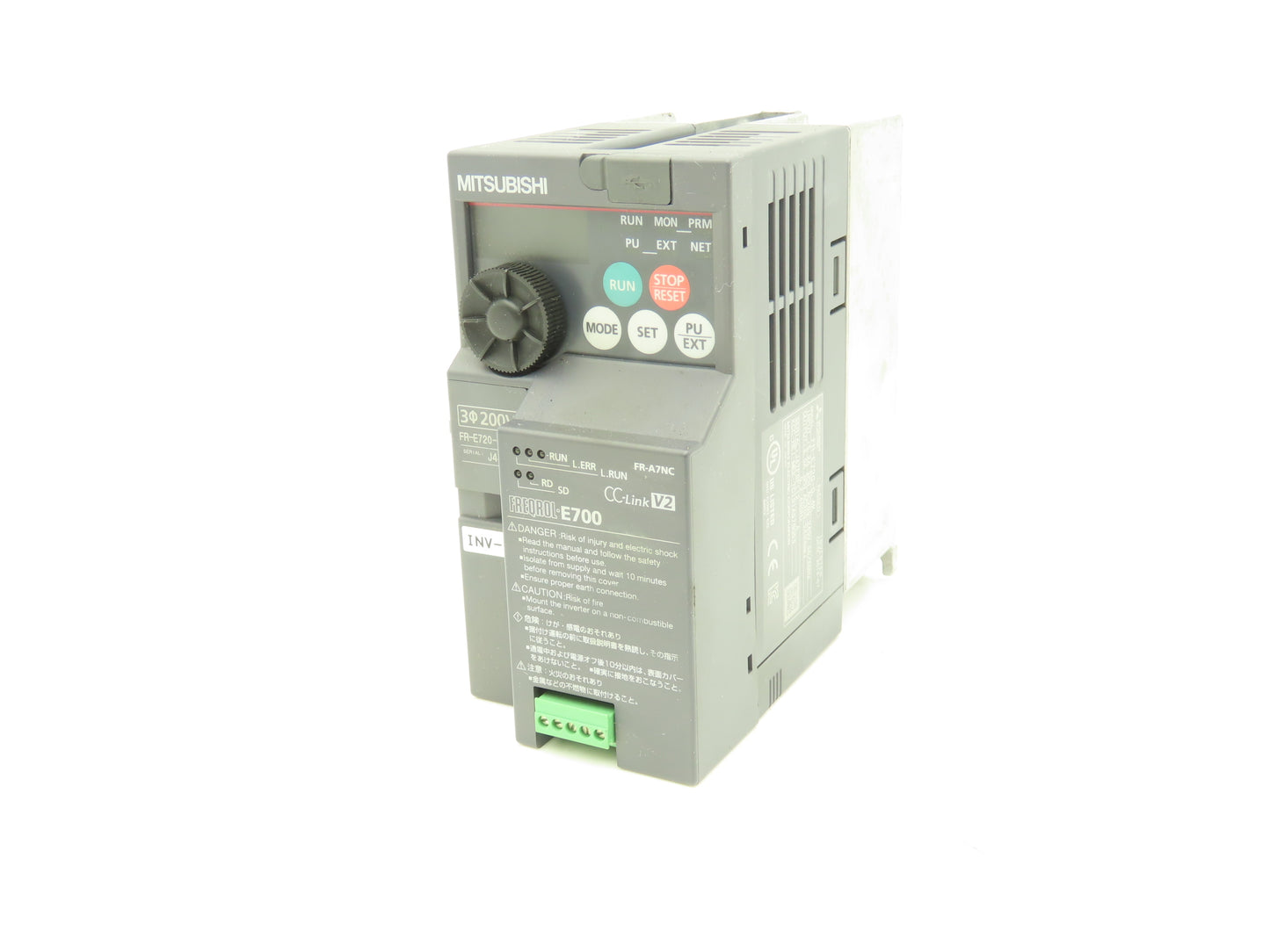 Mitsubishi FR-A7NC AC Servo Drive 0.4kW 1/2Hp 200-240V 3Ph w/CC-Link Module