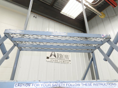 Uline H-84-110 Rolling Ladder 5 Step 10" Work Platform 50" Top Step 450lbs