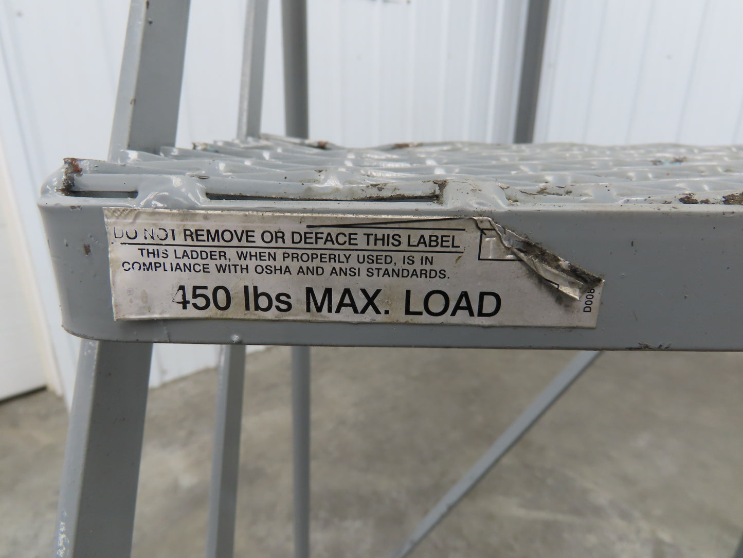 Uline H-84-110 Rolling Ladder 5 Step 10" Work Platform 50" Top Step 450lbs