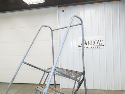 Cotterman 933701 Rolling Ladder 5 Step 10" Work Platform 50" Top Step 450lbs