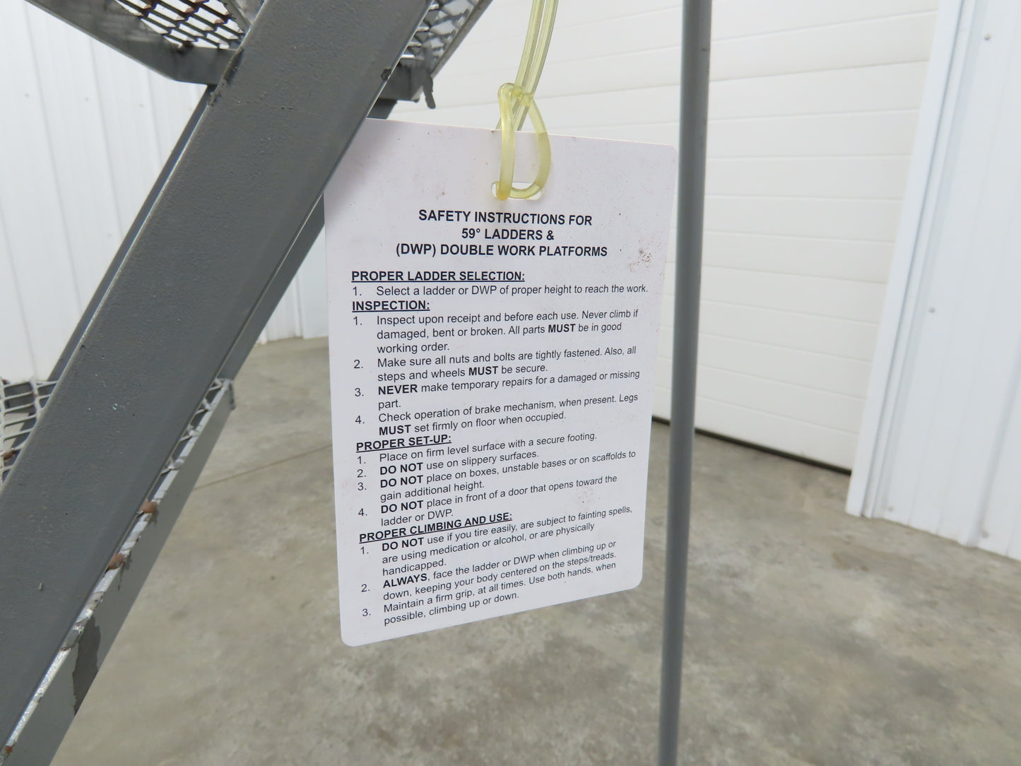 Uline H-5073A-10 Rolling Ladder Narrow Aisle 5 Step 10" Platform 50" Top Step