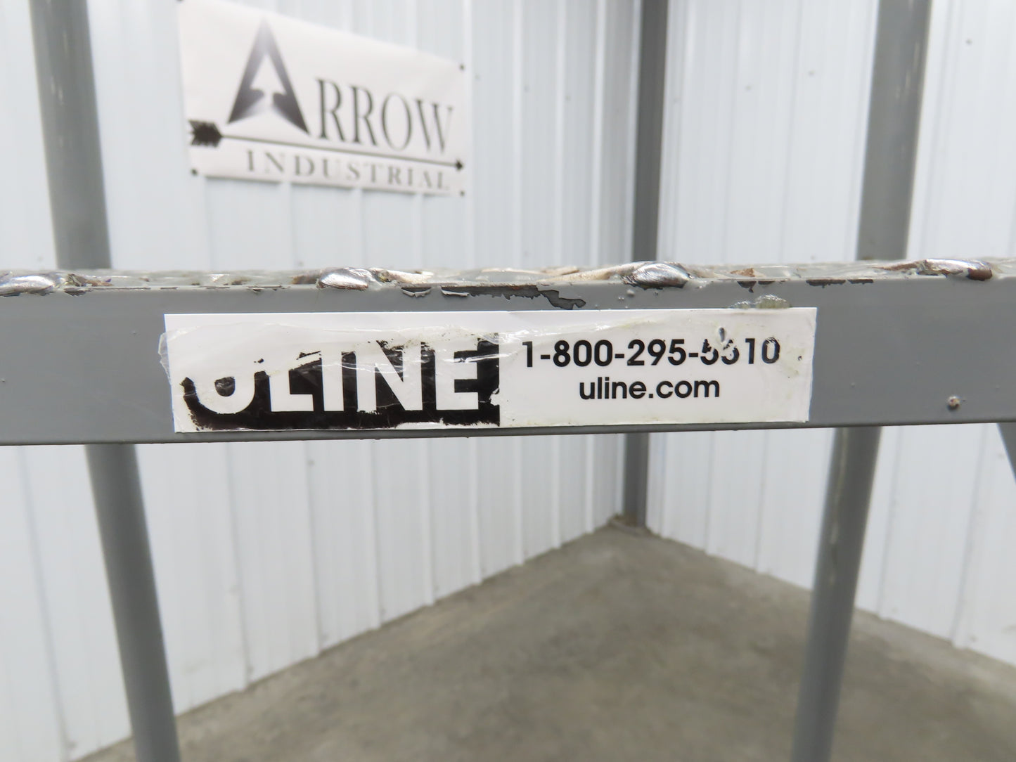 Uline H-5073A-10 Rolling Ladder Narrow Aisle 5 Step 10" Platform 50" Top Step