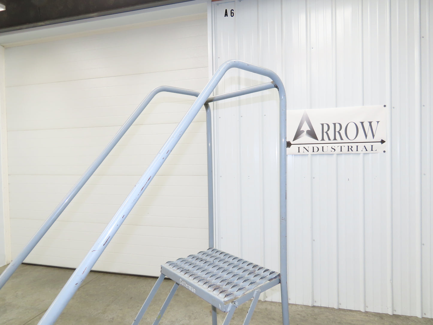 Cotterman 1204R Rolling Ladder Narrow Aisle 4 Step 12" Platform 40" Top Step