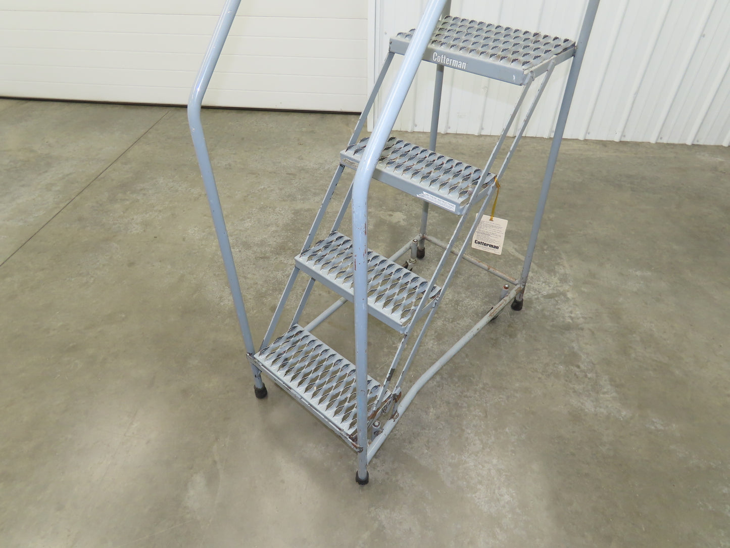 Cotterman 1204R Rolling Ladder Narrow Aisle 4 Step 12" Platform 40" Top Step