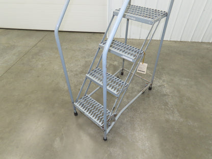 Cotterman 1204R Rolling Ladder Narrow Aisle 4 Step 12" Platform 40" Top Step