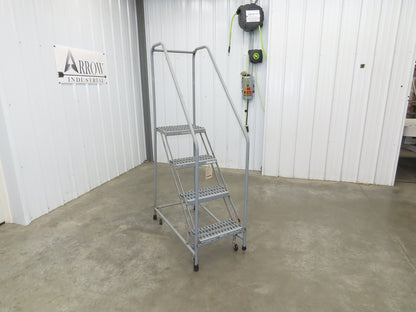 Cotterman 1204R Rolling Ladder Narrow Aisle 4 Step 12" Platform 40" Top Step
