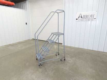 Cotterman 1204R Rolling Ladder Narrow Aisle 4 Step 12" Platform 40" Top Step