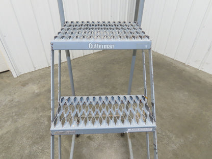 Cotterman 1204R Rolling Ladder Narrow Aisle 4 Step 12" Platform 40" Top Step