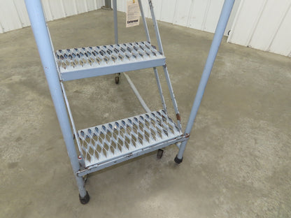 Cotterman 1204R Rolling Ladder Narrow Aisle 4 Step 12" Platform 40" Top Step