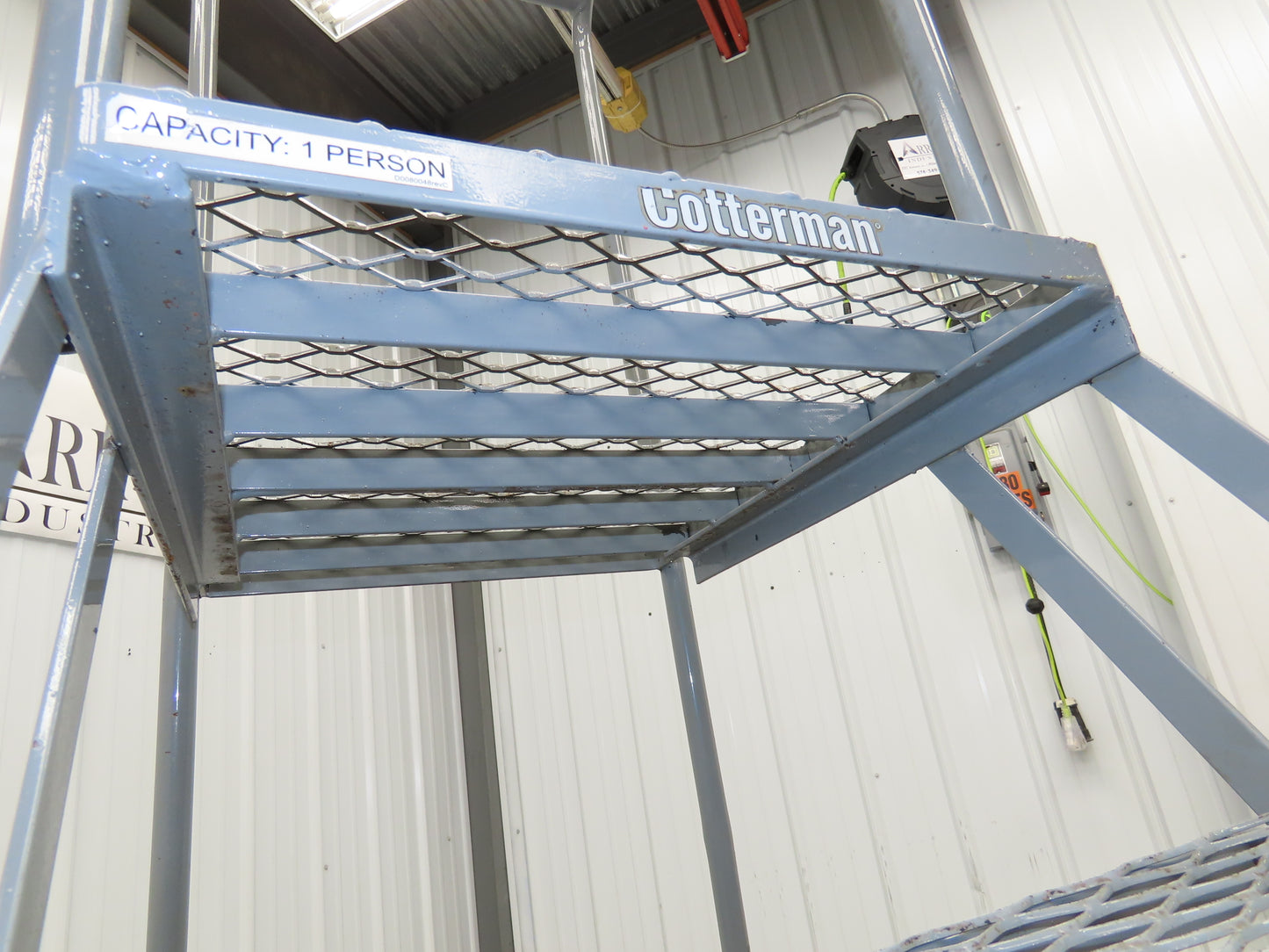 Cotterman Rolling Ladder Narrow Aisle 4 Step 24" Platform 40" Top Step