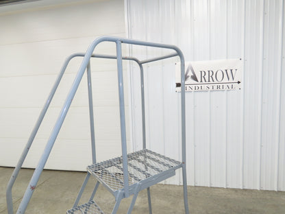 Cotterman Rolling Ladder Narrow Aisle 4 Step 24" Platform 40" Top Step
