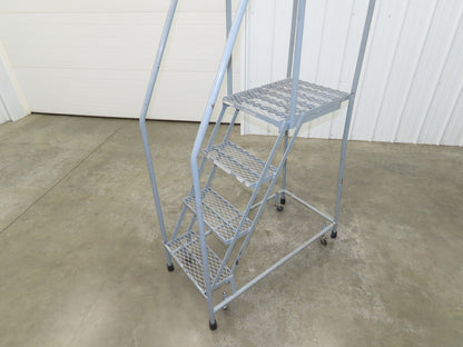 Cotterman Rolling Ladder Narrow Aisle 4 Step 24" Platform 40" Top Step