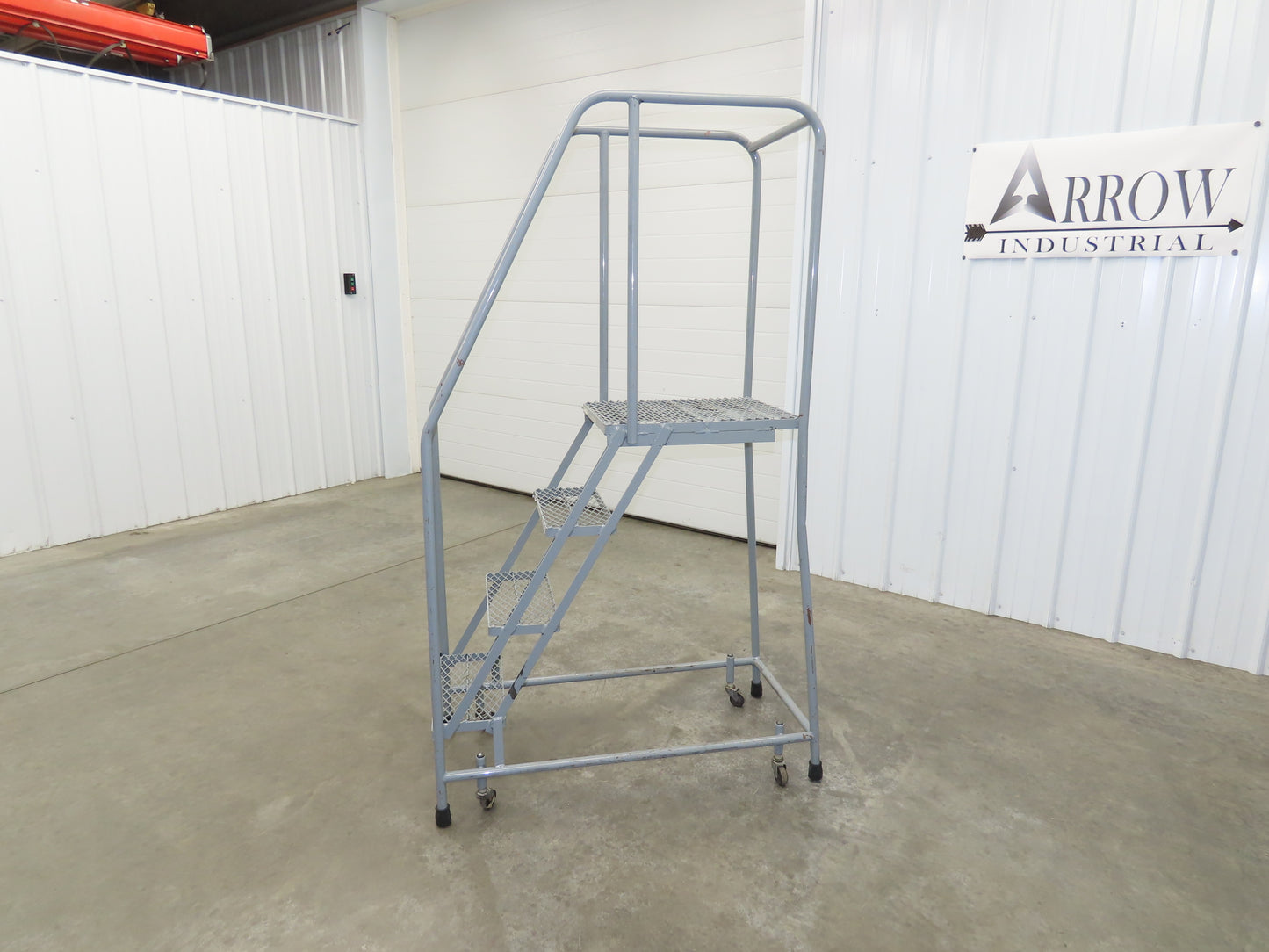 Cotterman Rolling Ladder Narrow Aisle 4 Step 24" Platform 40" Top Step