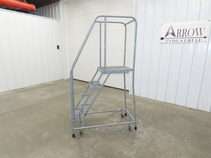 Cotterman Rolling Ladder Narrow Aisle 4 Step 24" Platform 40" Top Step