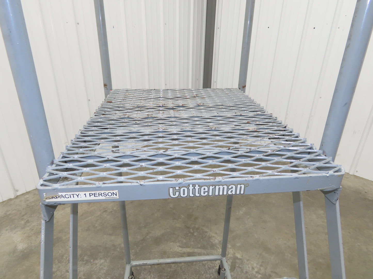 Cotterman Rolling Ladder Narrow Aisle 4 Step 24" Platform 40" Top Step