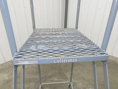 Cotterman Rolling Ladder Narrow Aisle 4 Step 24" Platform 40" Top Step
