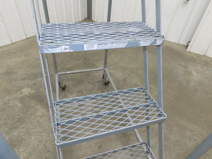 Cotterman Rolling Ladder Narrow Aisle 4 Step 24" Platform 40" Top Step