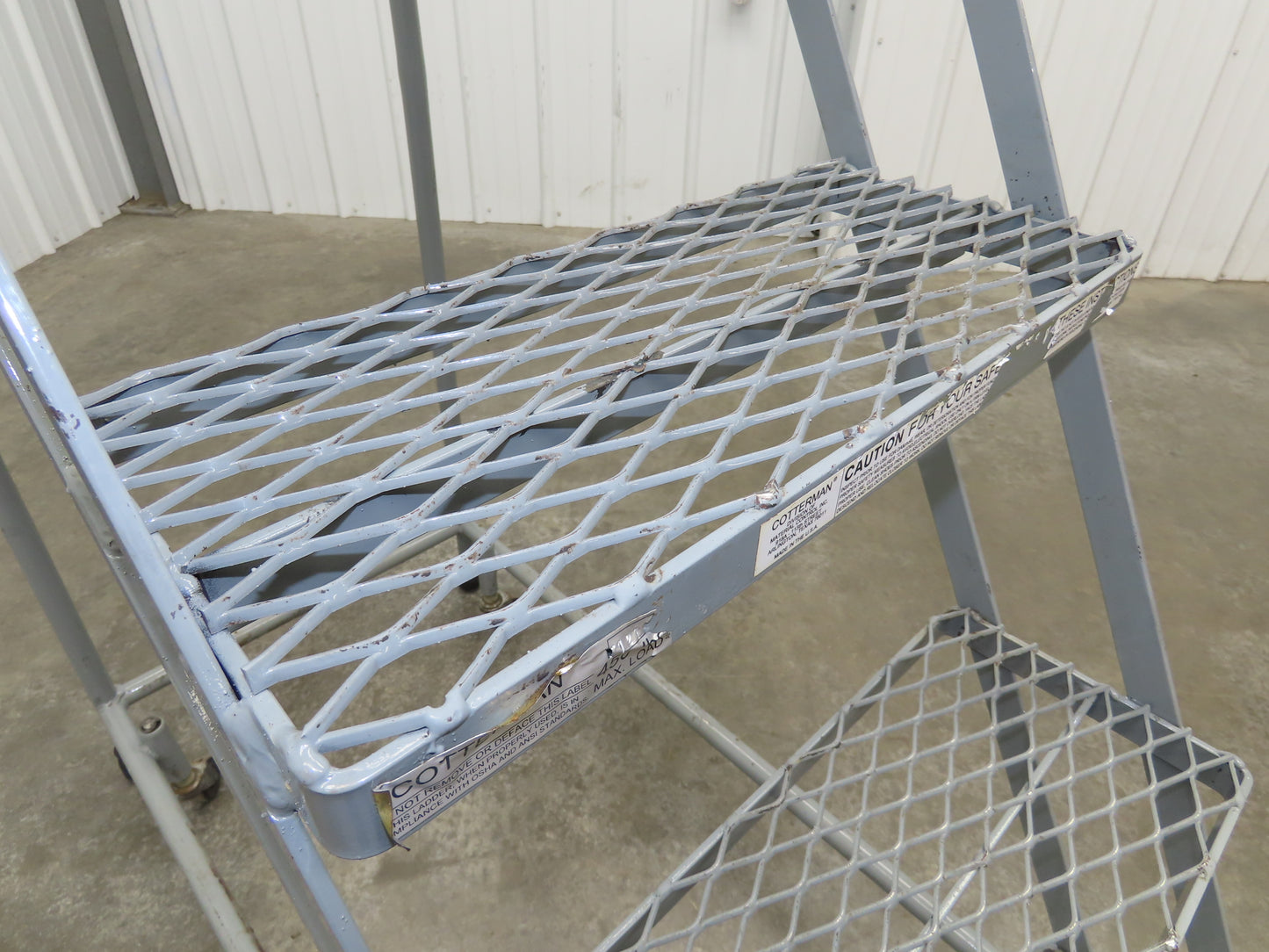 Cotterman Rolling Ladder Narrow Aisle 4 Step 24" Platform 40" Top Step