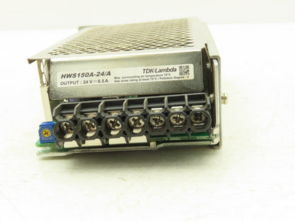 TDK-Lambda HWS150A-24/A Power Supply 24VDC 6.5A Out 120/240VAC 1Ph 2A In
