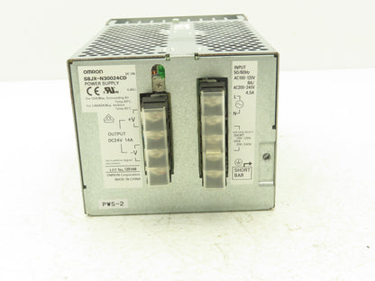 Omron S8JX-N30024CD Power Supply 24VDC 14A Output 120/240VAC 1Ph 4.5/8A Input
