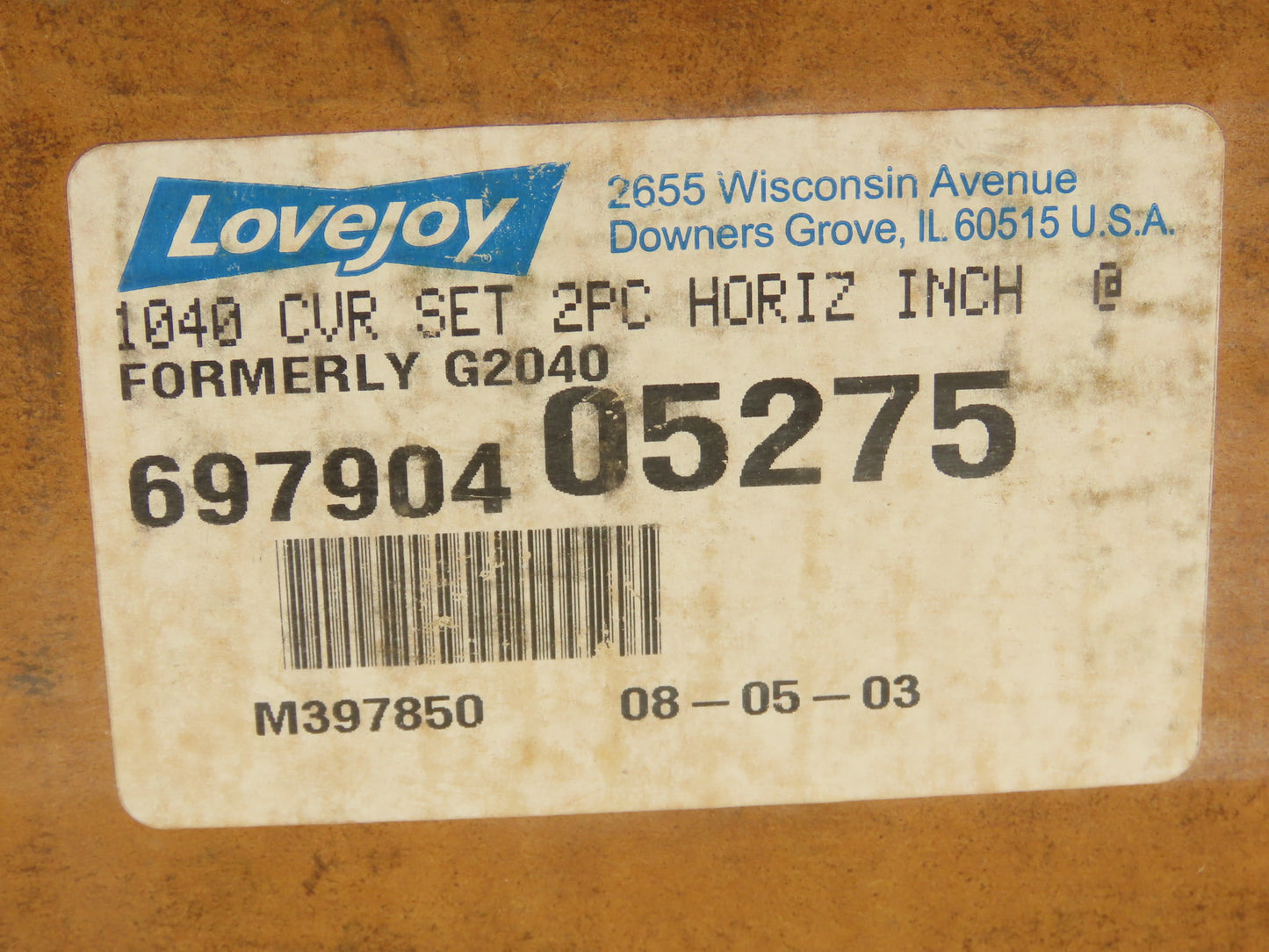 Lovejoy G2040 Cover/Grid Assy Seal Gasket Lubricant Hardware Lot of 2