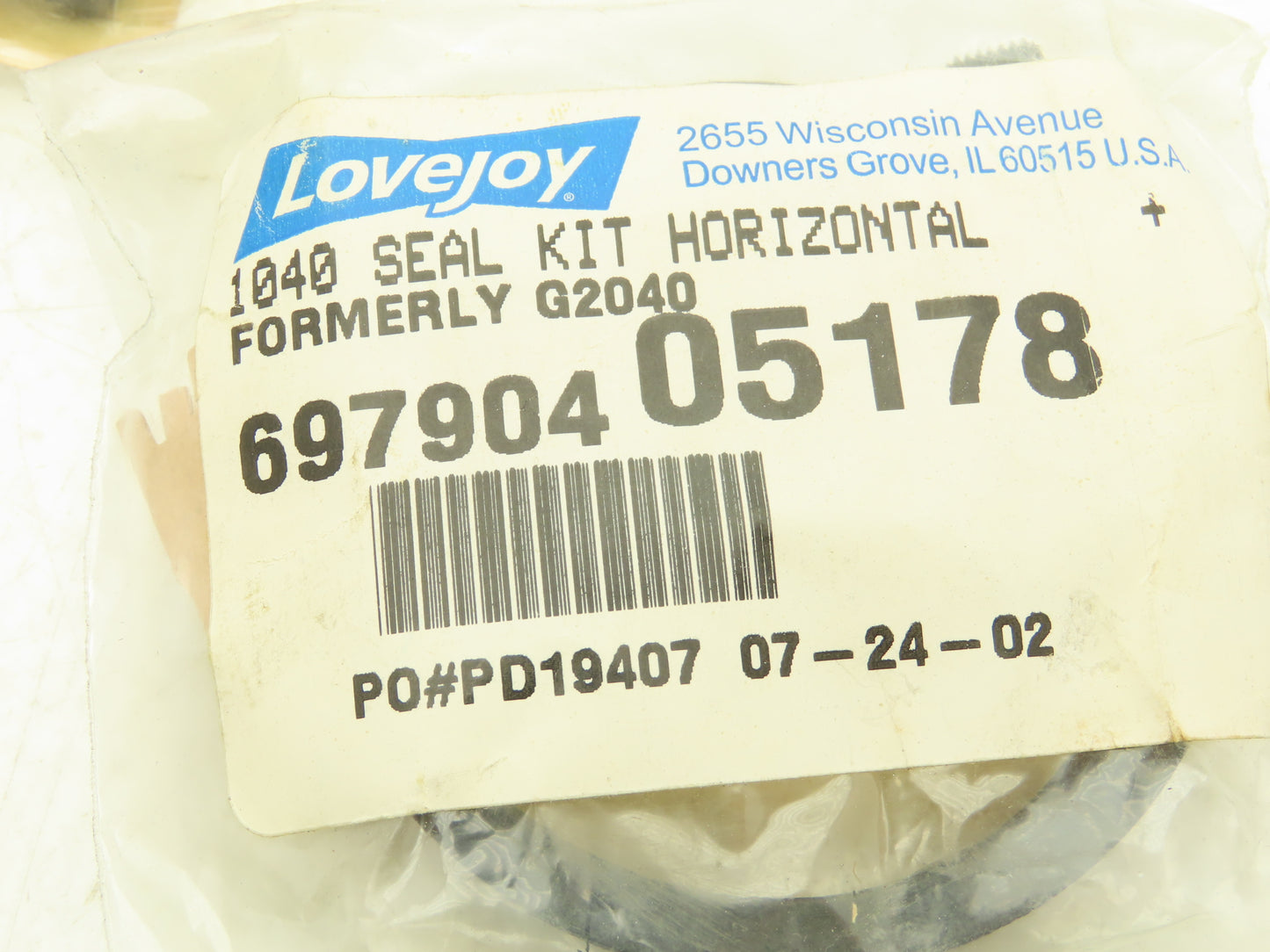 Lovejoy G2040 Cover/Grid Assy Seal Gasket Lubricant Hardware Lot of 2
