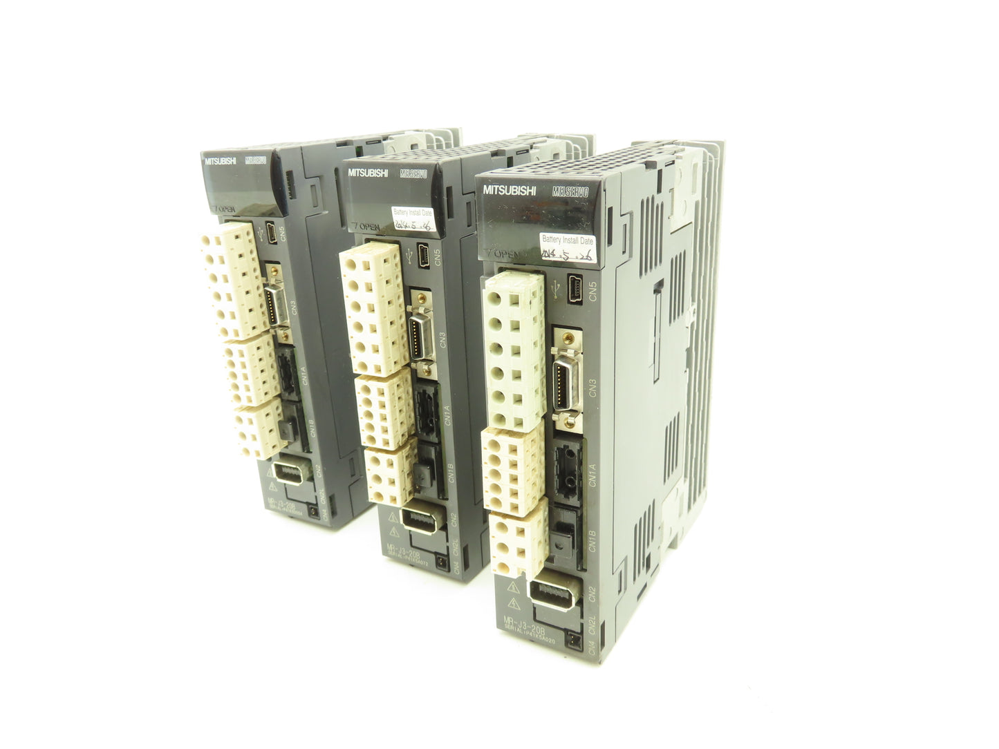 Mitsubishi MRJ320B AC Servo Inverter Drive 0.2kW 200-240V 3Ph MELSERVO Lot of 3