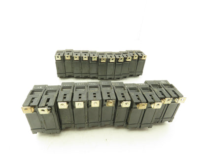 General Electric TQB1120 Circuit Breaker 1-Pole 20A Bolt-On 120/240V Lot of 22