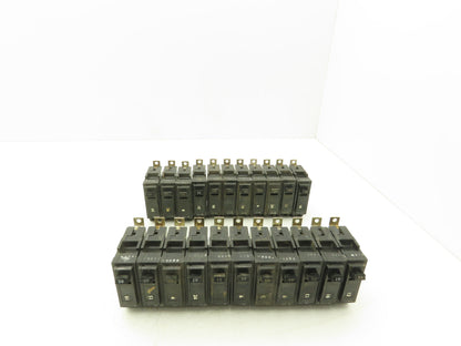 General Electric TQB1120 Circuit Breaker 1-Pole 20A Bolt-On 120/240V Lot of 22