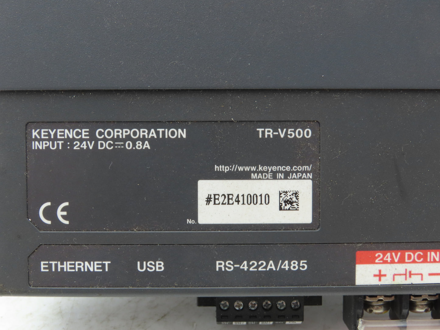Keyence TR-V500 Operator Control Panel Temp & Data Logger 24VDC Input LCD Screen