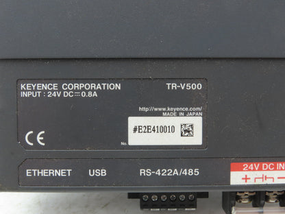 Keyence TR-V500 Operator Control Panel Temp & Data Logger 24VDC Input LCD Screen