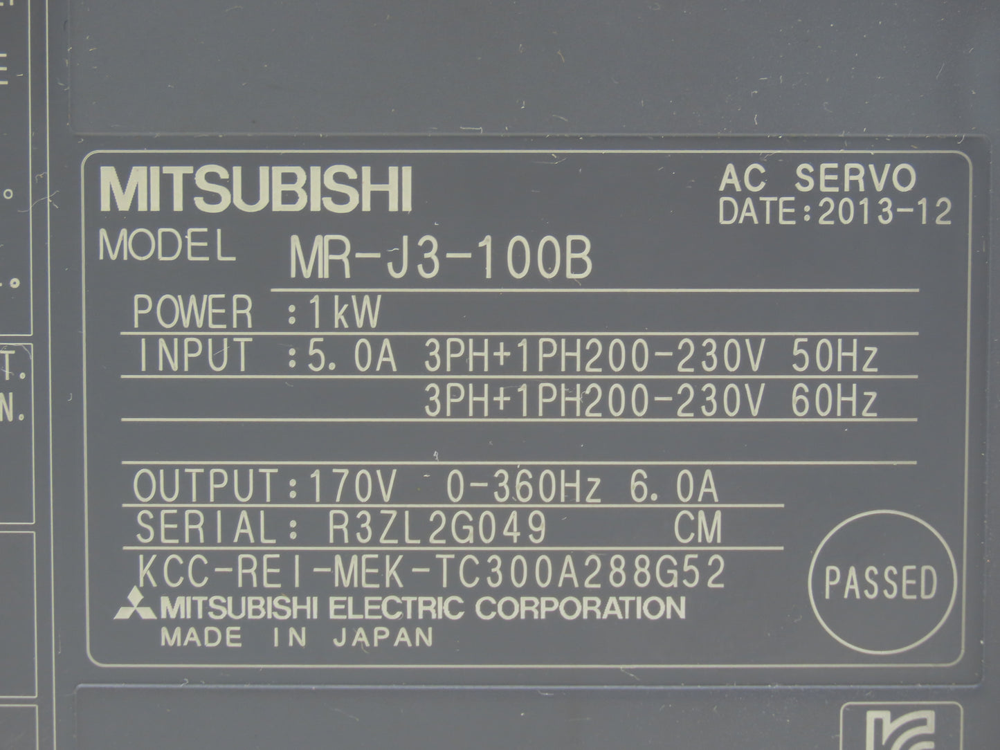Mitsubishi MR-J3-100B AC Servo Inverter Drive 1kW 200-240V 3Ph MELSERVO Lot of 2