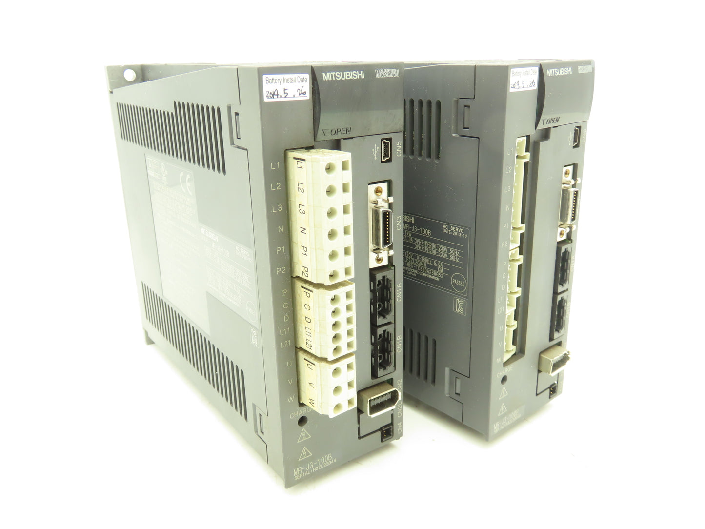 Mitsubishi MR-J3-100B AC Servo Inverter Drive 1kW 200-240V 3Ph MELSERVO Lot of 2