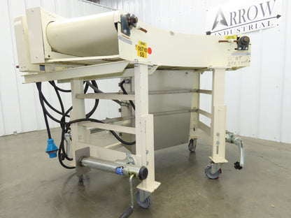 Jantec PTM 90 Deg Curve Portable Conveyor 16" Belt 480V 3PH Variable Speed 45FPM