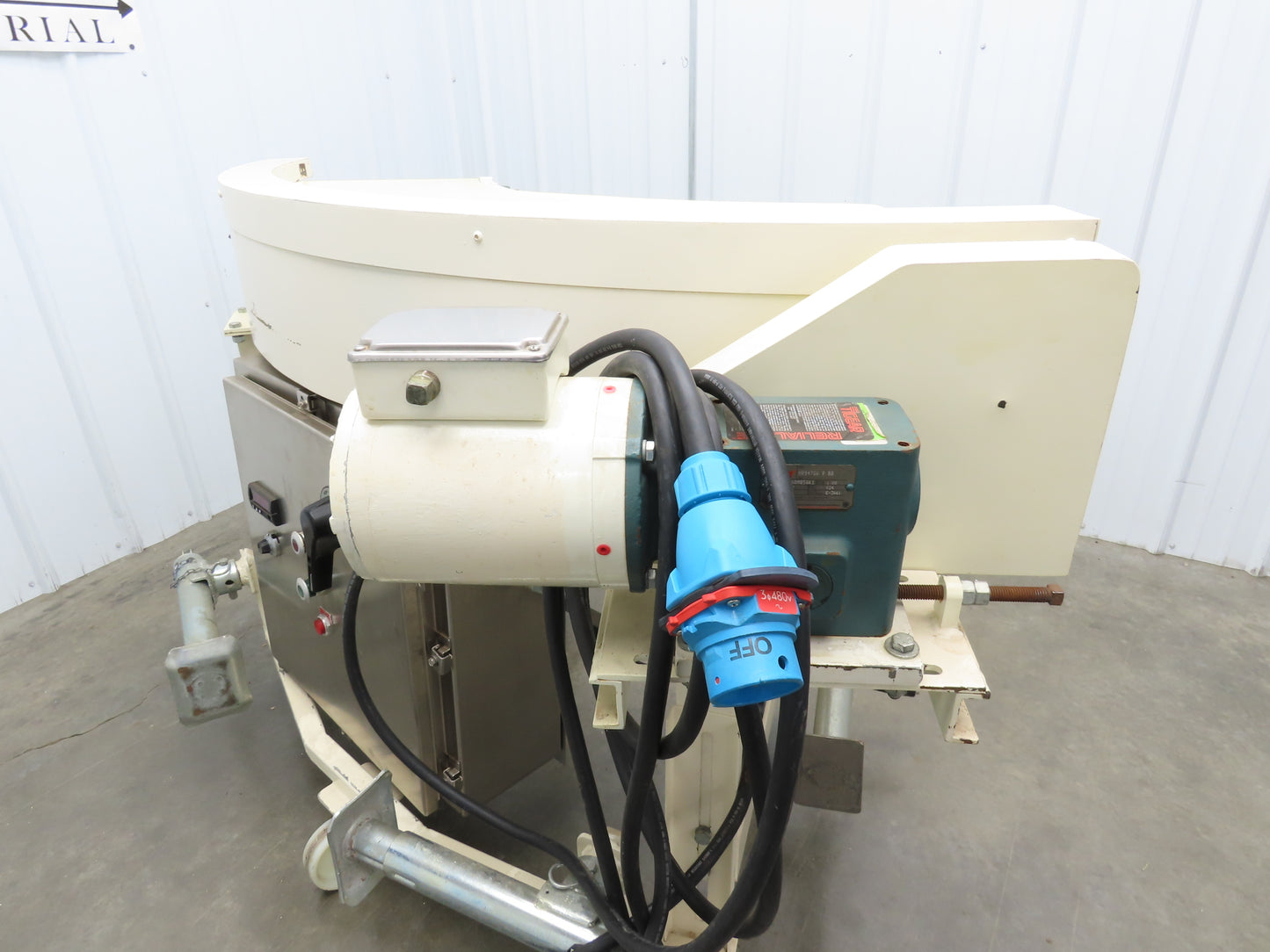 Jantec PTM 90 Deg Curve Portable Conveyor 16" Belt 480V 3PH Variable Speed 45FPM