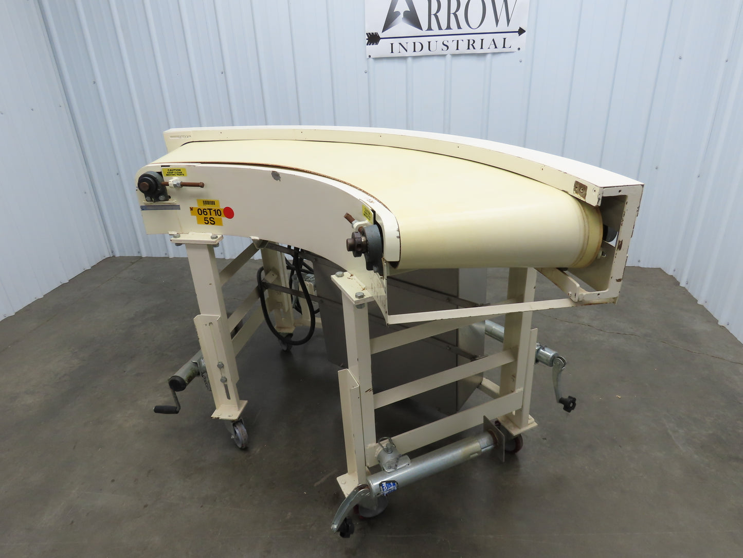 Jantec PTM 90 Deg Curve Portable Conveyor 16" Belt 480V 3PH Variable Speed 45FPM