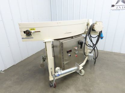 Jantec PTM 90 Deg Curve Portable Conveyor 16" Belt 480V 3PH Variable Speed 45FPM