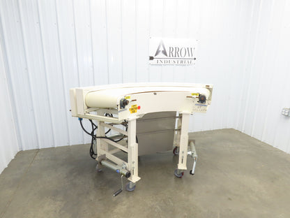 Jantec PTM 90 Deg Curve Portable Conveyor 16" Belt 480V 3PH Variable Speed 45FPM