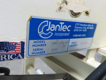 Jantec PTM 90 Deg Curve Portable Conveyor 16" Belt 480V 3PH Variable Speed 45FPM