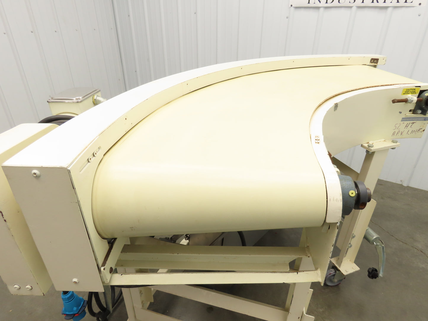 Jantec PTM 90 Deg Curve Portable Conveyor 16" Belt 480V 3PH Variable Speed 45FPM