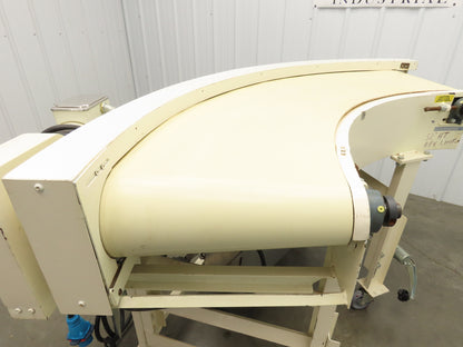 Jantec PTM 90 Deg Curve Portable Conveyor 16" Belt 480V 3PH Variable Speed 45FPM