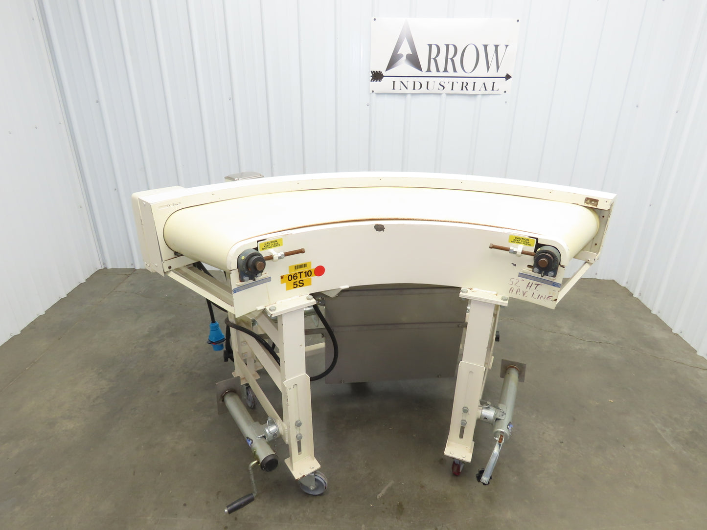 Jantec PTM 90 Deg Curve Portable Conveyor 16" Belt 480V 3PH Variable Speed 45FPM