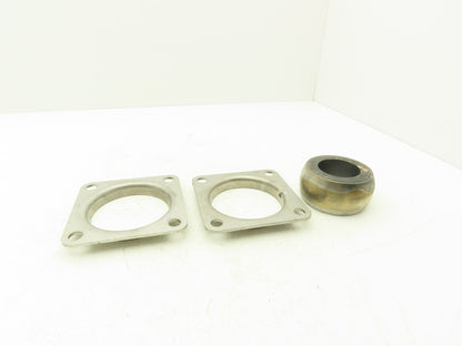 Metallized Carbon 600-2 Carbon Flange Bearing 2.158" Bore 1-7/8" LTB  SS Flange