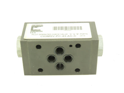 Continental C03MSV-PC-43-AC-C Hydraulic Pilot Operated Check Valve 5000PSI MAX