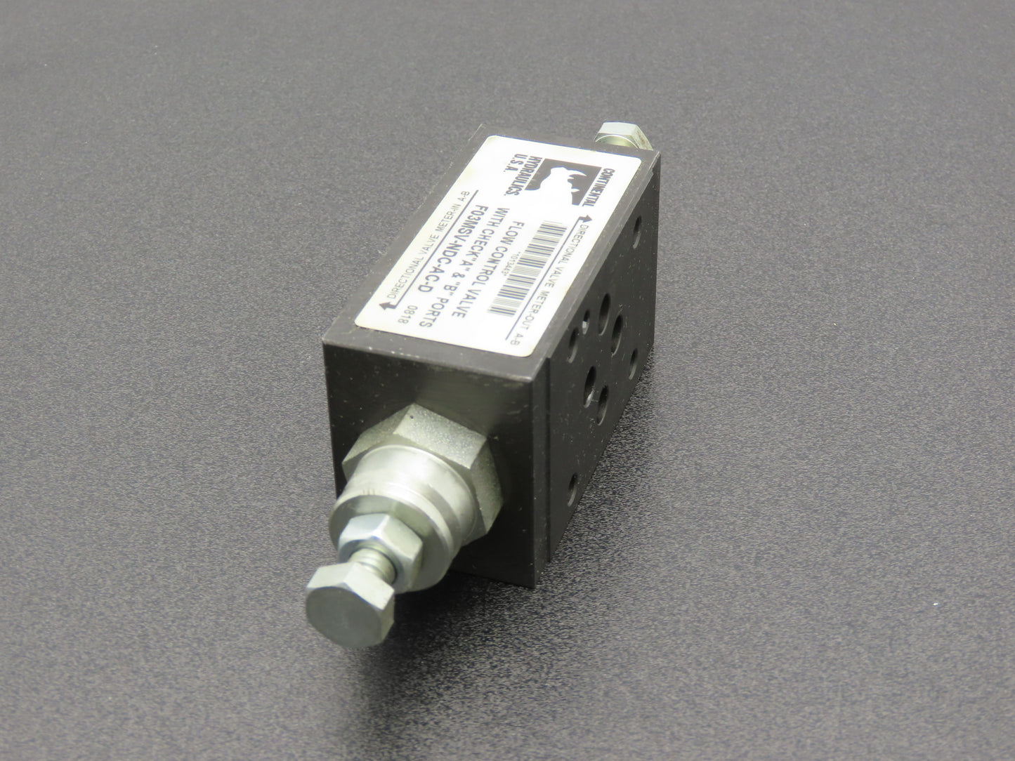 Continental F03MSV-NDC-AC-D Hydraulic A&B Port Flow Control Valve 5000PSI MAX