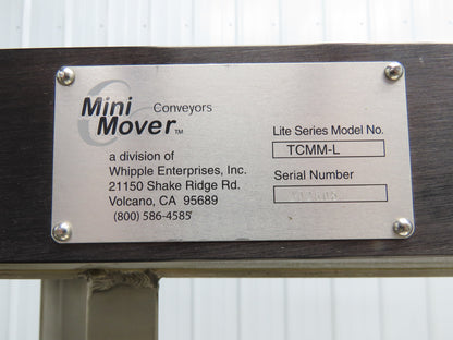Mini-Mover TCMM 60"L Food Depositor Conveyor w/Heater 115V Adj Speed 40fpm
