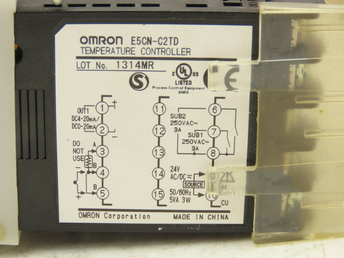 Omron E5CN-C2TD PLC Temperature Controller Module 24V Panel Mount
