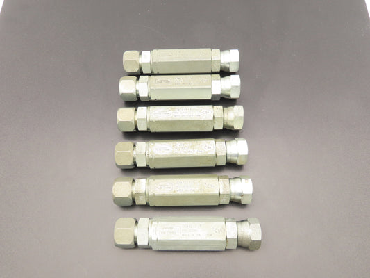 Anchor CS#1217 #12 SAE Carbon Steel Check Valve 7PSI Cracking Pressure Lot of 6