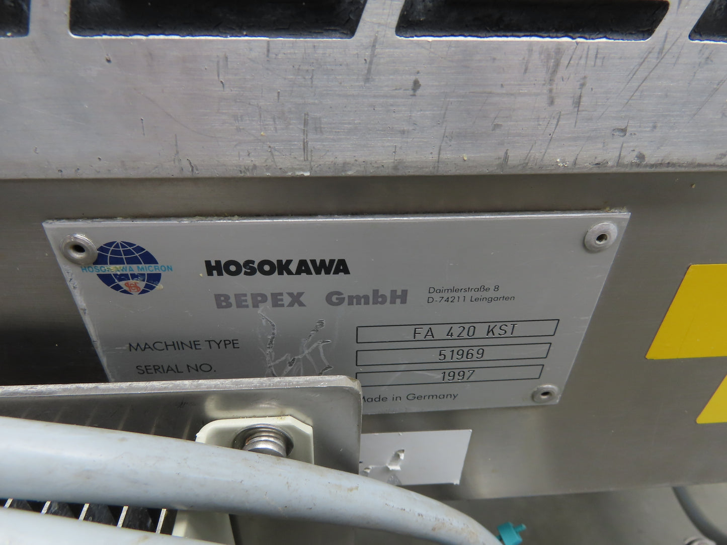 Hosokawa FA420KST 29"x 51"L Food Process Spreader Fanning Conveyor 3PH Adj Speed