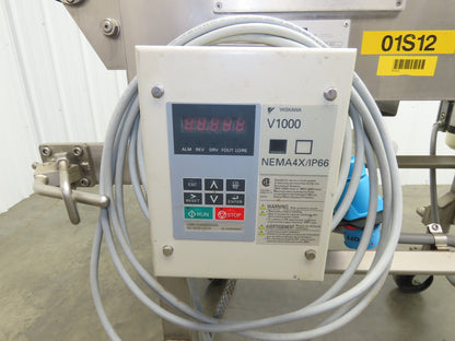 Hosokawa FA420KST 29"x 51"L Food Process Spreader Fanning Conveyor 3PH Adj Speed